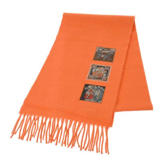 HERMES Authentic Orange Scarf - Picture 2 of 10